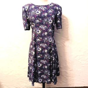 Vintage rayon cottagecore tie-back, lace-up dress. Karin Stevens. Sz 10.